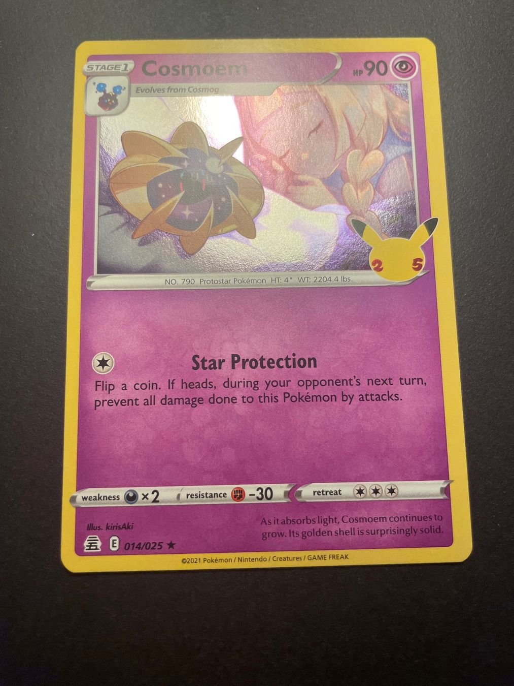 Pokémon Carte collezionabili: Cosmoem 014/025 Celebrations Holo – Usato da Zürich venduto da pokemon_cards