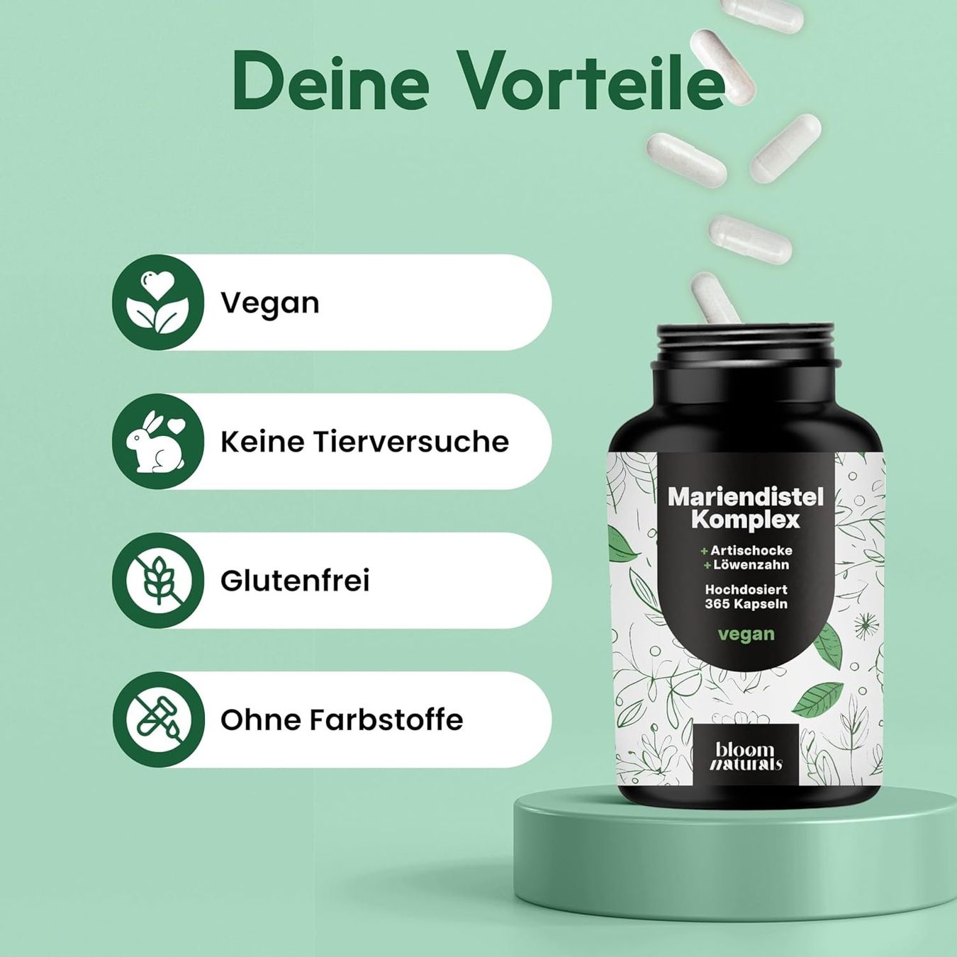 Cibi & Specialità: Mariendistel Komplex 365 Kapseln Artischocke – Nuovo e nell'imballaggio originale da Suhr venduto da SchnapperCH 3