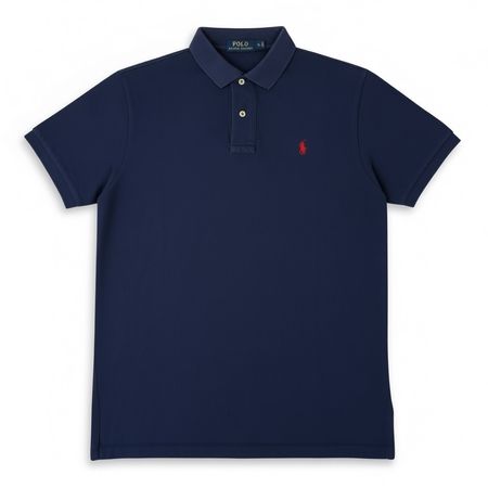 Polo Ralph Lauren bleu marine logo brodé rouge - M #16