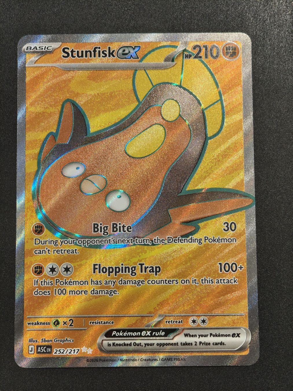Pokémon Sammelbilder & Trading cards: Stunfisk EX - ASC 252/217 EN – Neu (gemäss Beschreibung) aus Therwil von Cordachu_Trade
