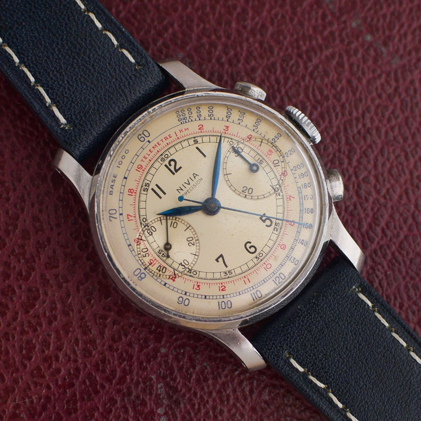 Orologi: Nivia Precision Valjoux 23 Chronograph from 1940s – Usato da St. Gallen venduto da Andrej99 1