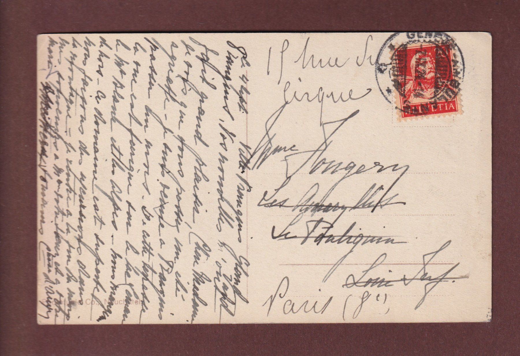 Ansichtskarten: NYON - Château du Prince Napoléon - 1924 – Gebraucht aus Pully von nicecards-shop 1