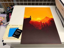Displate Wandbild "Sunset Forest" gebraucht