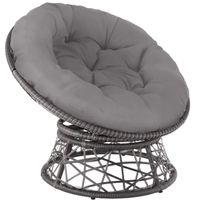 Rattansessel drehbar Gartensessel Loungesessel VELTIRA