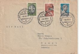 Niederlande Luftpostbrief mit Pfadistempel 1937