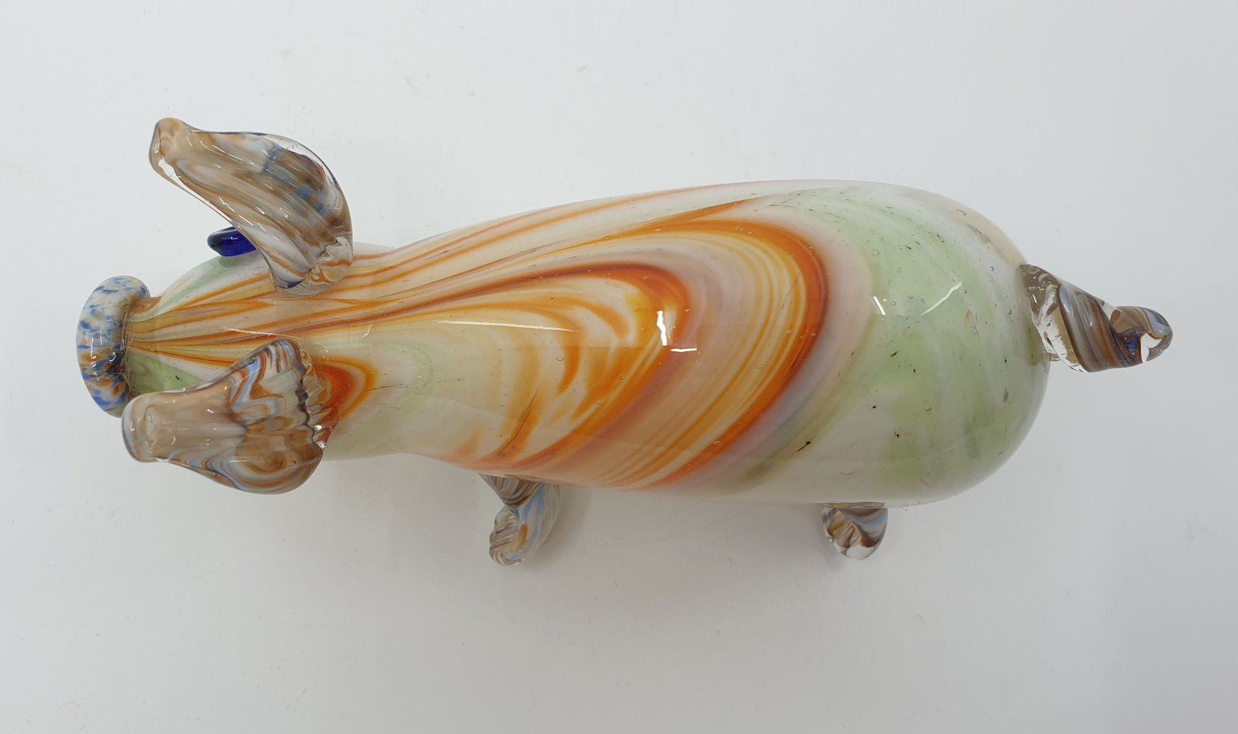 Statuette: Glasfigur Schwein evtl. Murano ? mit Spannungsriss ? – Usato da Emmen venduto da Brockofsky 2