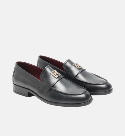 Tommy Hilfiger Leder Loafers, schwarz, Gr 37, Neu!
