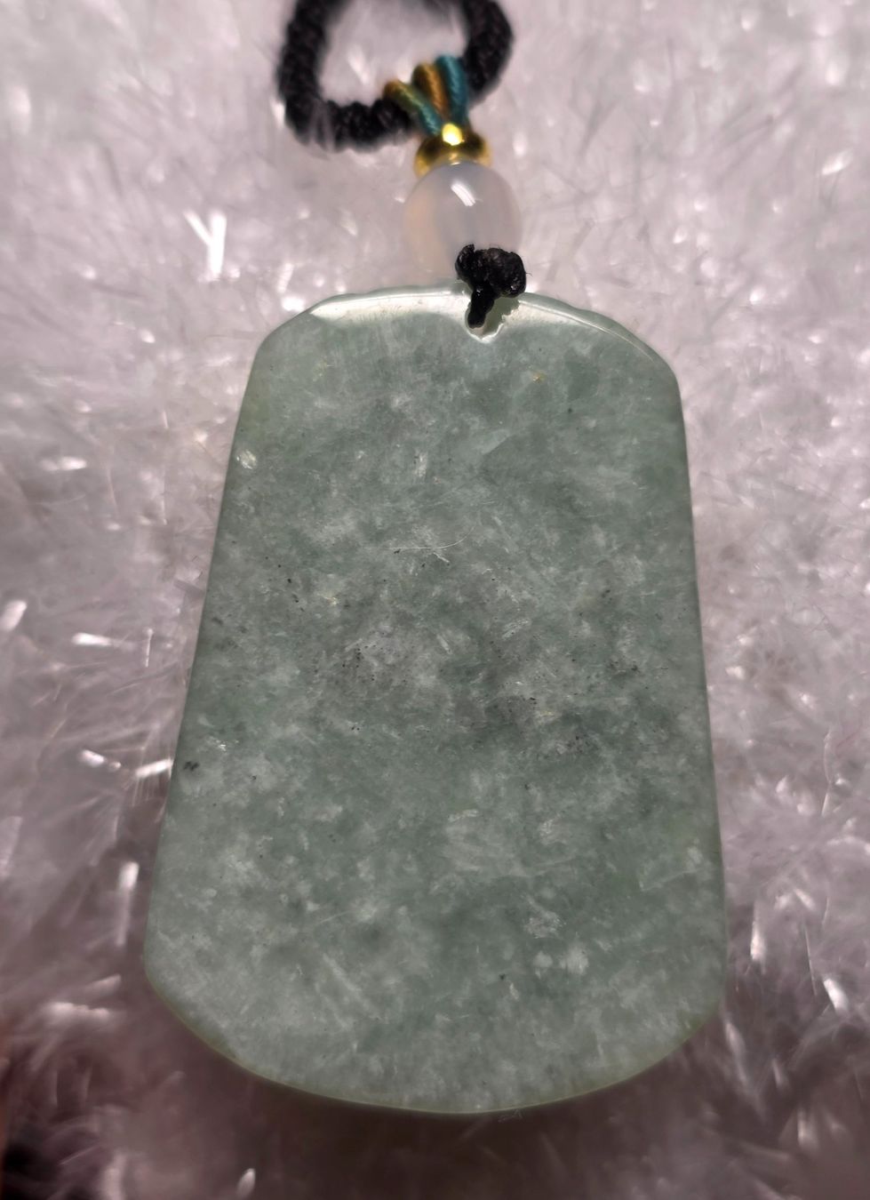 Minerali & Pietre curative: Heller Jadeit Drache an Kordellkette – Nuovo e nell'imballaggio originale da Matzingen venduto da Shay_Crystalz 1