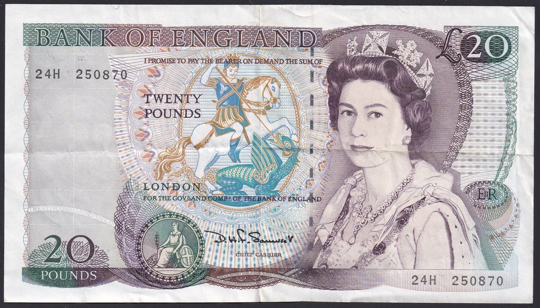 Banknoten: England 20 Pounds 1984 – Gebraucht aus Brugg AG von banknoten_muesli