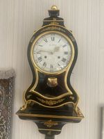 Le Castel Pendule Wanduhr schwarz gold guter Zustand