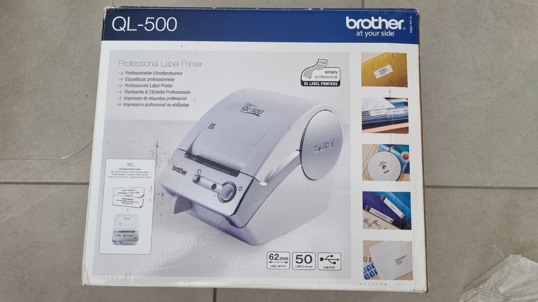 Brother Stampanti: Brother QL-500 Etikettendrucker – Nuovo e nell'imballaggio originale da Utzenstorf venduto da Kiyora 1