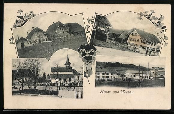 Cartoline postali: Wynau, Ortspartie mit Blick auf die Kirc – Usato da Berlin venduto da bartko-reher