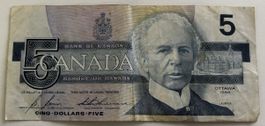 Kanada 5 Dollars 1986