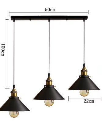Lampadari & plafoniere: Lustre vintage industriel noir – Nuovo e nell'imballaggio originale da Saignelégier venduto da onekeystore 1