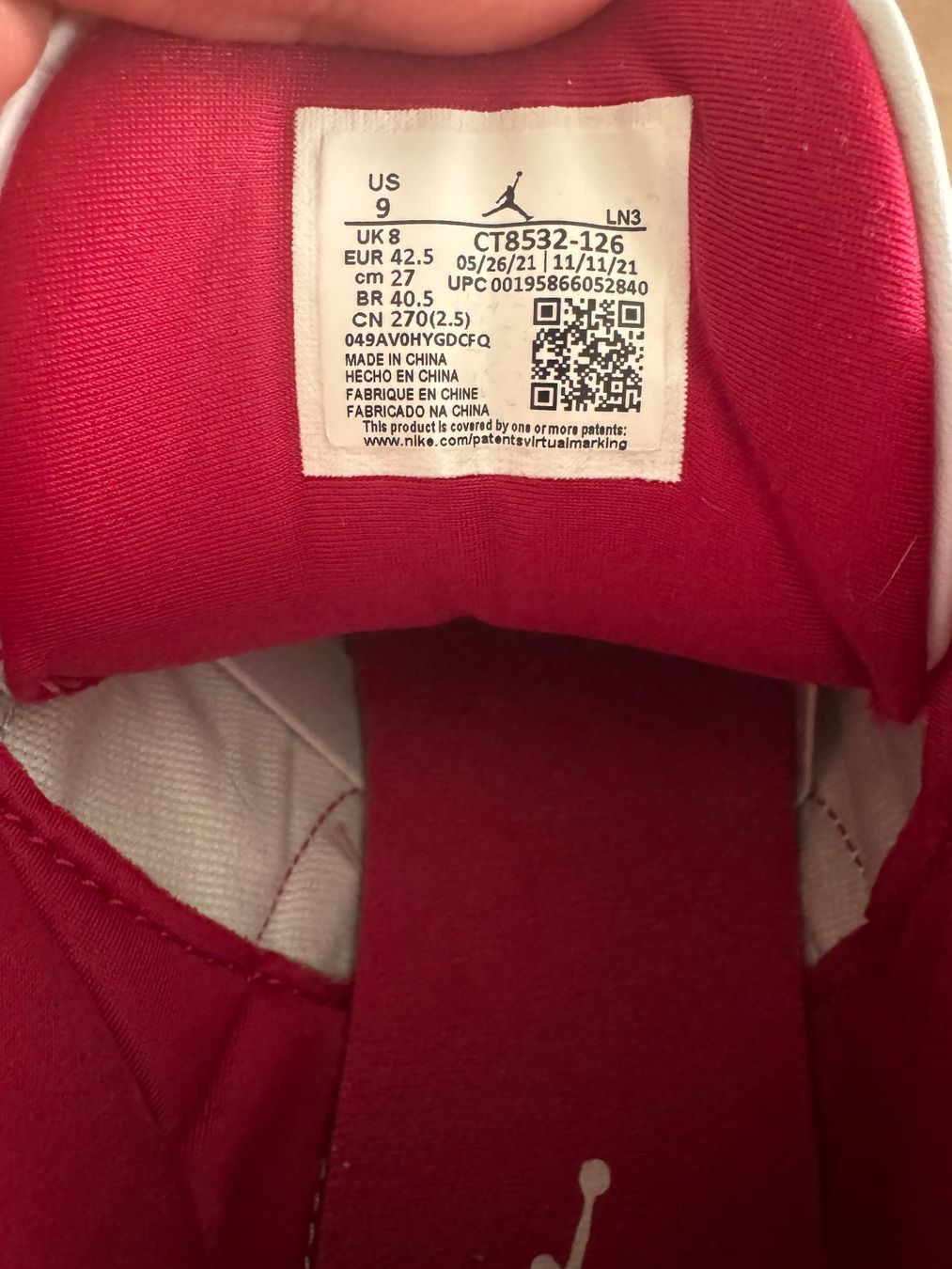 Jordan Scarpe da uomo: Air Jordan 3 Retro White/Light Curry-Cardinal Red – Usato da Konolfingen venduto da zoe_5cdb 3
