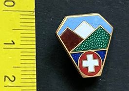 Berge, Schweizerkreuz, Wandern/ Abzeichen Emaille Vintage