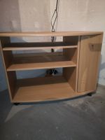 Praktisches Holz-Sideboard mit Rollen, hellbraun, Top Zus...