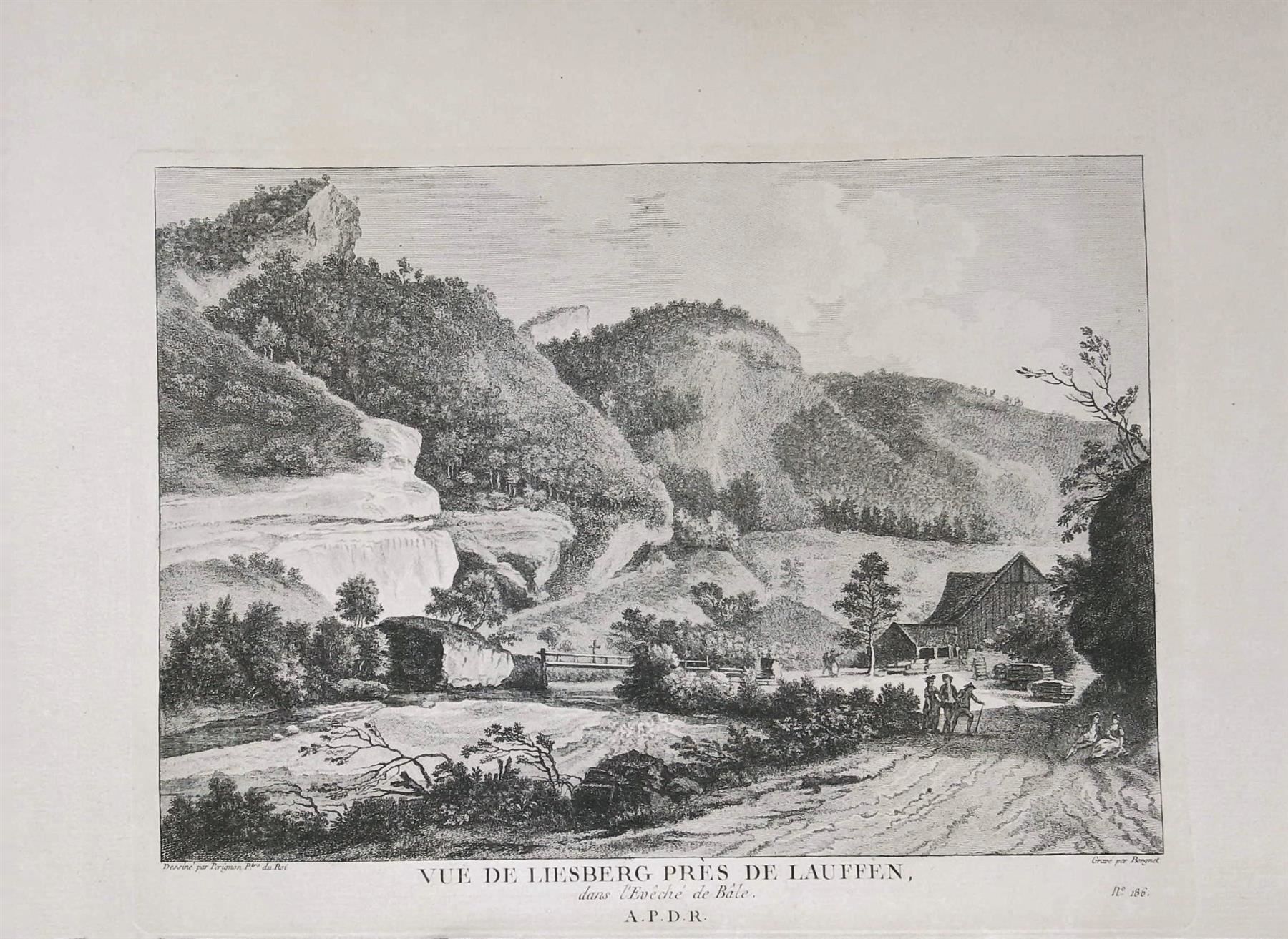 Incisioni: Liesberg Originalkupferstich 1780 – Usato da Rafz venduto da Helvet32