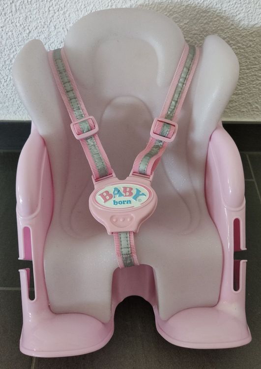 Puppen Fahrradsitz - Rosa Sitz Für Babypuppen, Mit Gurt Befestigen
