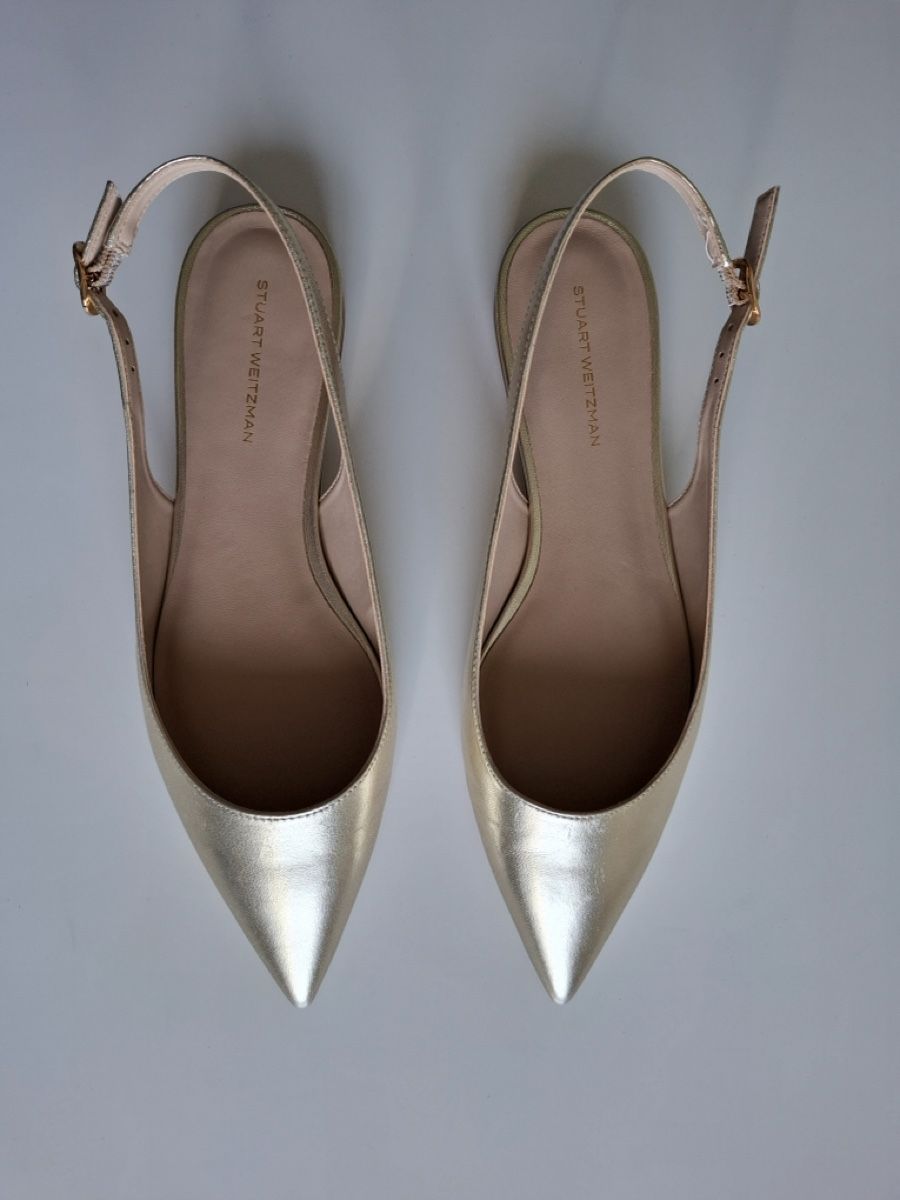 Stuart Weitzman Damenschuhe: Stuart Weitzman Slingback-Ballerinas aus Leder – Neu und originalverpackt aus Schaffhausen von R_Muzh 3