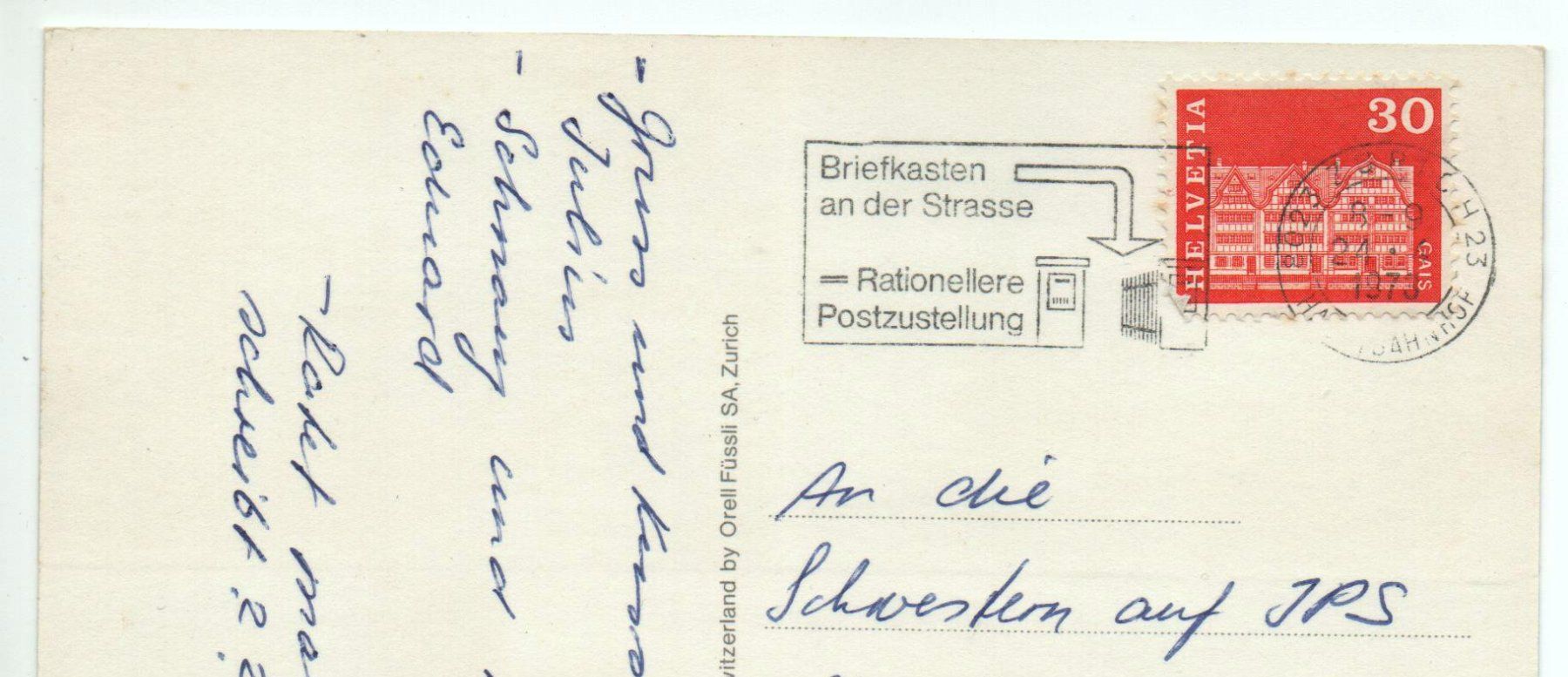 Cartes postales: WÄDENSWIL Schiff Limmat, Bahnhof, Postauto – D'occasion à Jona par philajona 1