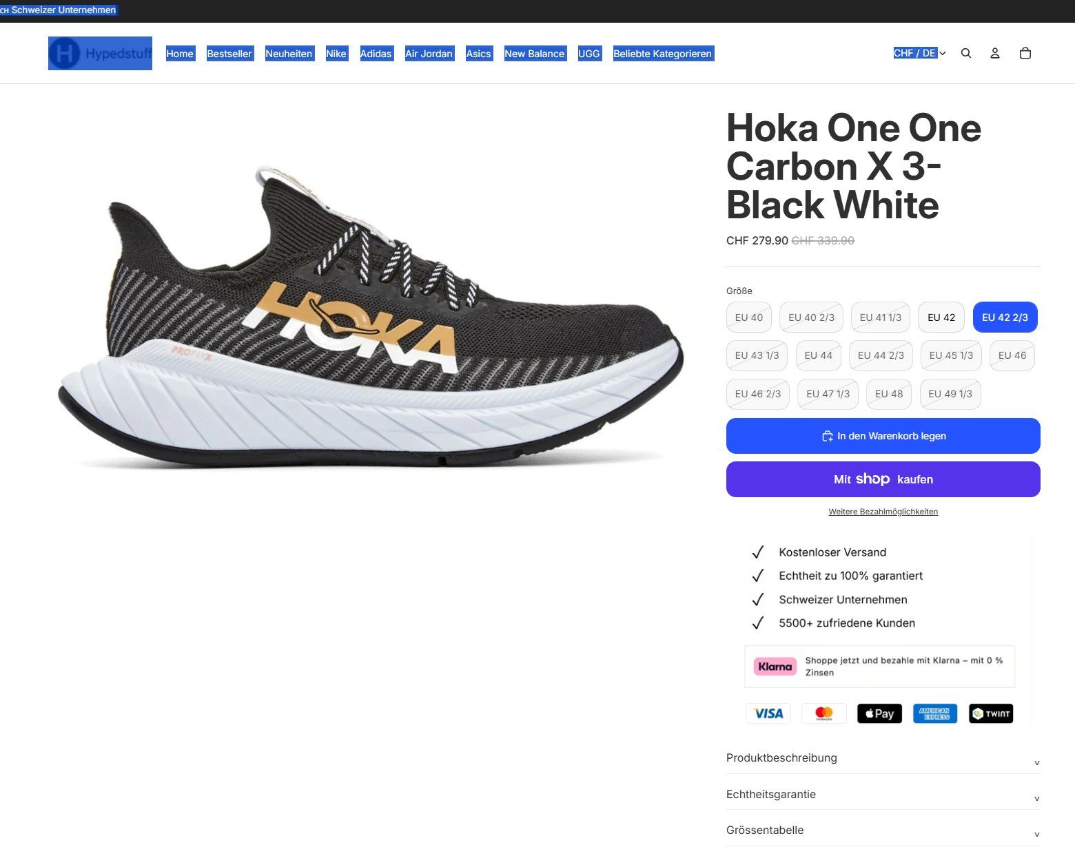 Hoka One One Scarpe da uomo: Hoka One One - Carbon X3 Rubber - Sneaker - 44 – Nuovo (secondo la descrizione) da Genève venduto da dorco 8