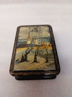 Hand-painted Russian box – winter scene