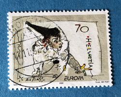 Nr. 1051 Pierrot spielt mit dem Faden GESTEMPELT 2002   