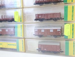 Minitrix 8 x Güterwagen - Spur N schöne Modelle