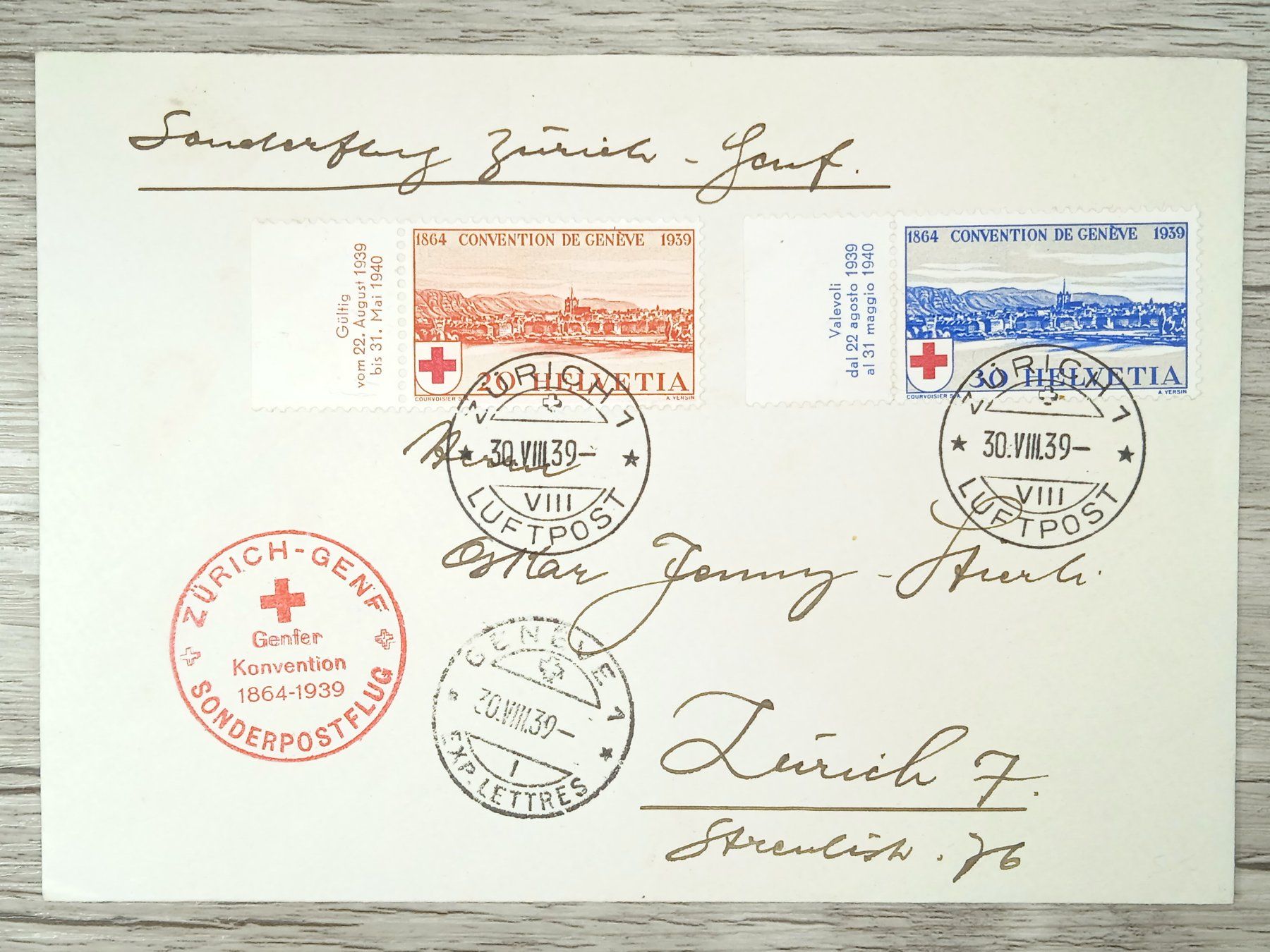 Tutti i francobolli: TR10 Enveloppe + Timbre Suisse 1939 – Usato da Cousset venduto da Patrick_Collections