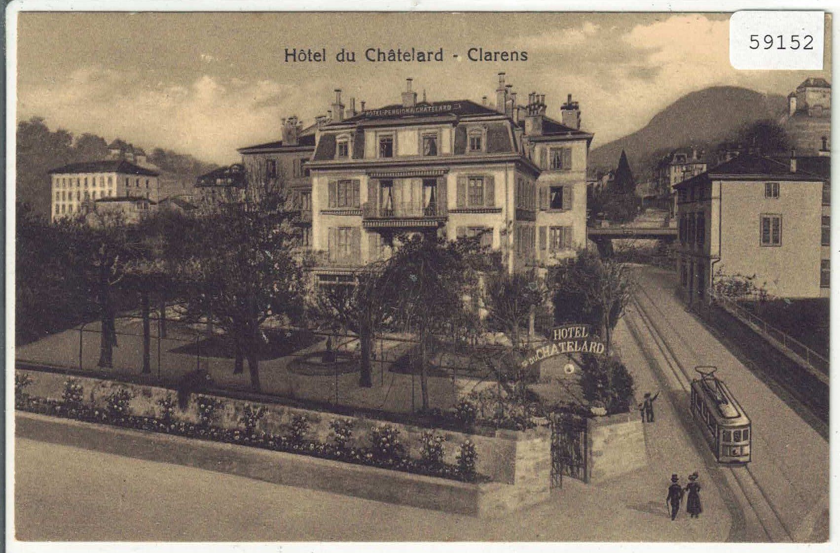 Cartes postales: Hotel du Chatelard - Clarens - Tram – D'occasion à Ettingen par Kartenplanet