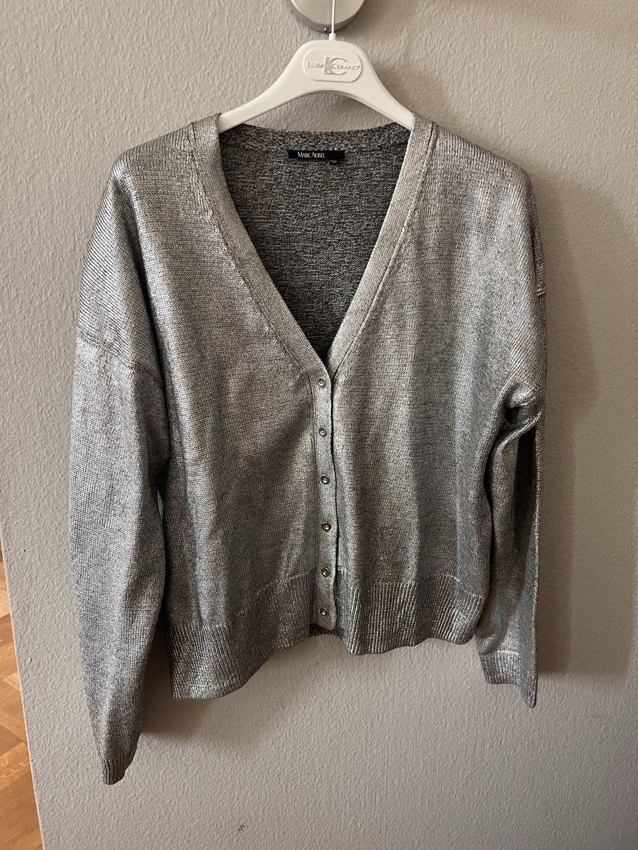 Giacche: Damen Strickjacke Silber Grösse 40 Marc Aurel – Usato da Solothurn venduto da Brini06