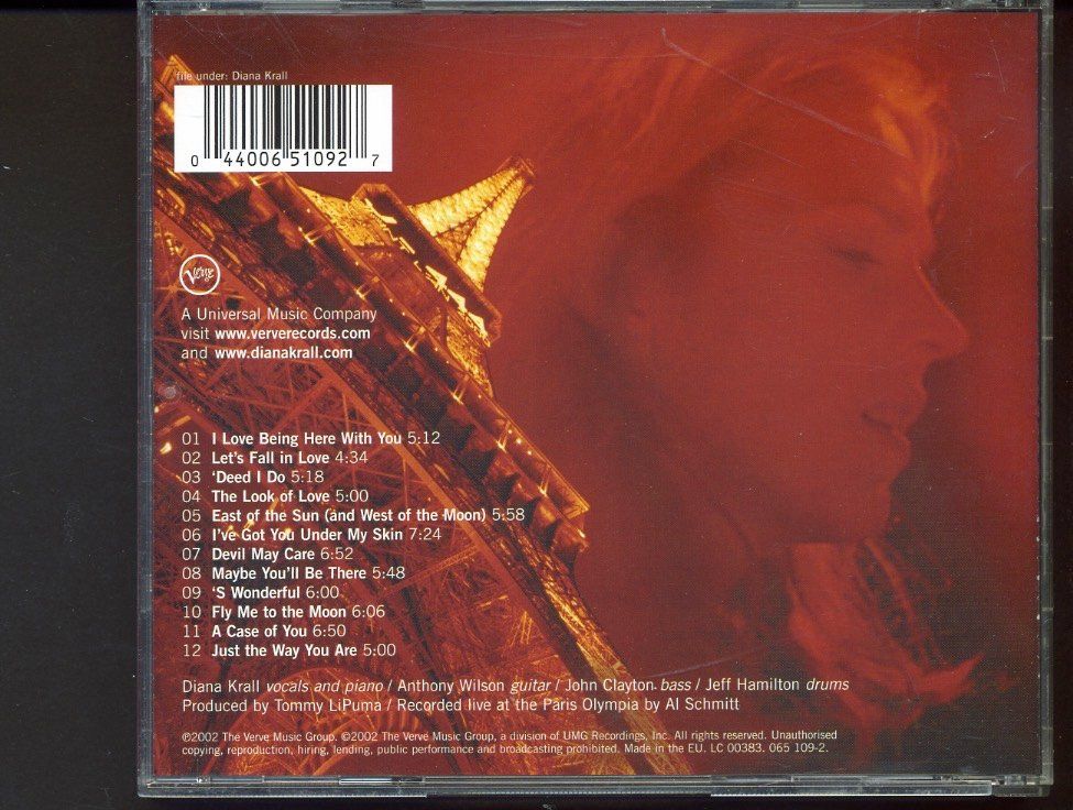 CDs: Live in Paris - Diana Krall – Gebraucht aus Delémont von MaxPlan 1