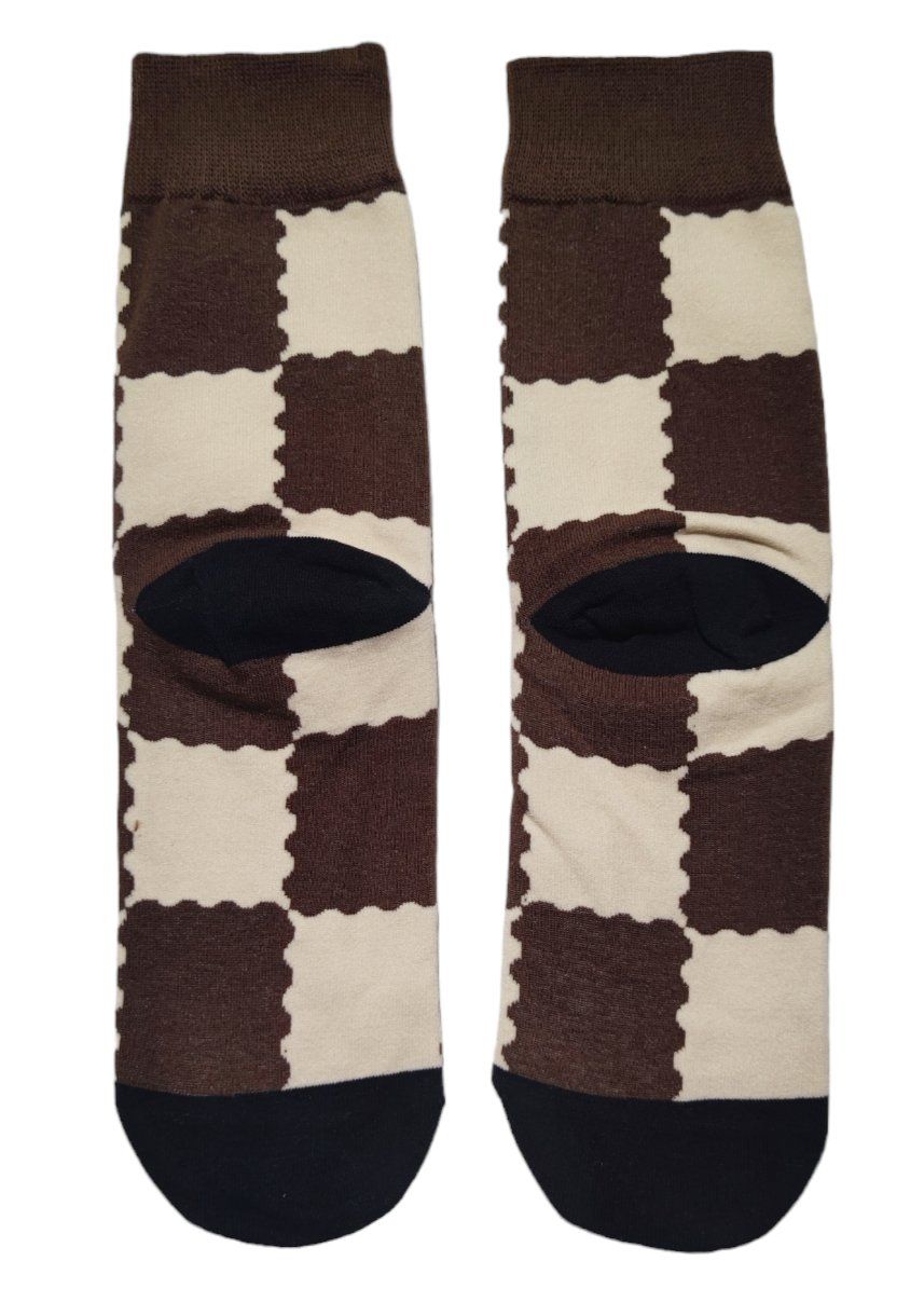 Calze: Socken Schach / Schachbrett / Quadrate – Nuovo e nell'imballaggio originale da Zürich venduto da amysmith 1