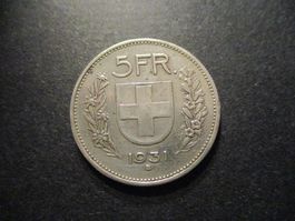 1931  5.- Fr Superbe pièce  Superbe qualité