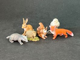 Schleich Waldtiere Fuchs Igel Hase Eichhörnchen Eule Dachs