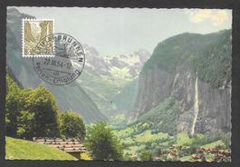 Maximumkarte 201 Lauterbrunnen 22.3.1954