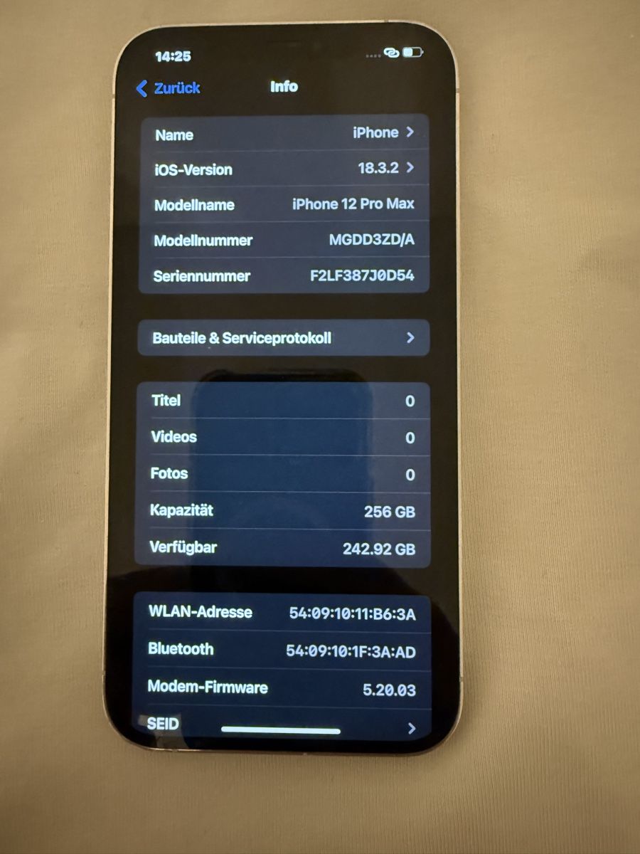 Apple Portables: iPhone 12 Pro Max, 256 GB – D'occasion à Oftringen par EKA2711 1