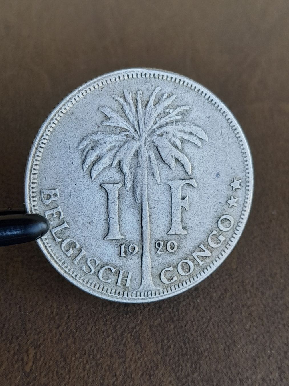Alle Münzen: 1 FRANC 1922 CONGO BELGE / BELGISCH – Gebraucht aus Basel von Basel_20