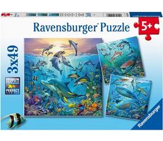 Ravensburger 3x49 Teile Puzzle Tierwelt des Ozeans