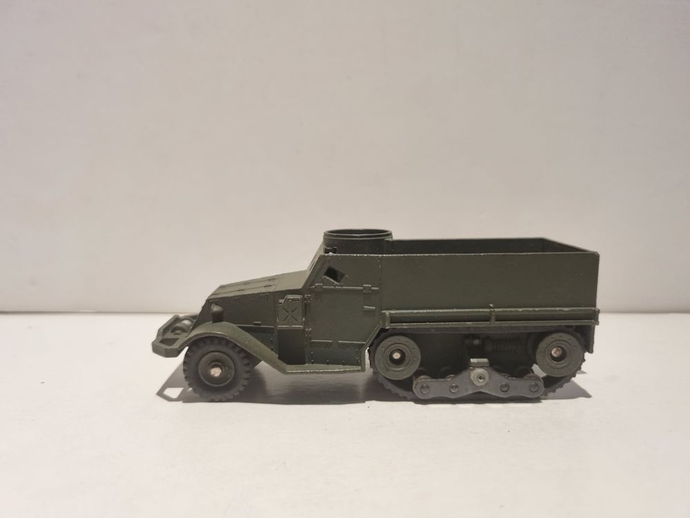 Dinky Toys Half-track Militaire Réf 822 Avec Mitrailleuse D'origine Et Chenilles - Occasion