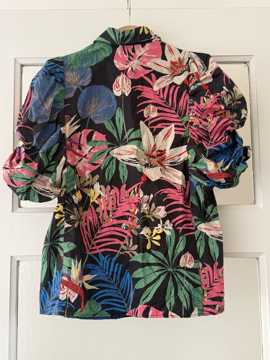 Stradivarius Camicette: Bluse mit Blumenmuster von Stradivarius, L – Nuovo (secondo la descrizione) da Basel venduto da zukk_ 1