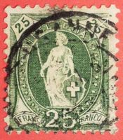 MA8) Stehende Helvetia, Abart grüner Punkt im Rand
