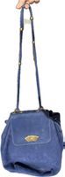 Sac à main Karl Lagerfeld vintage en daim bleu royal 