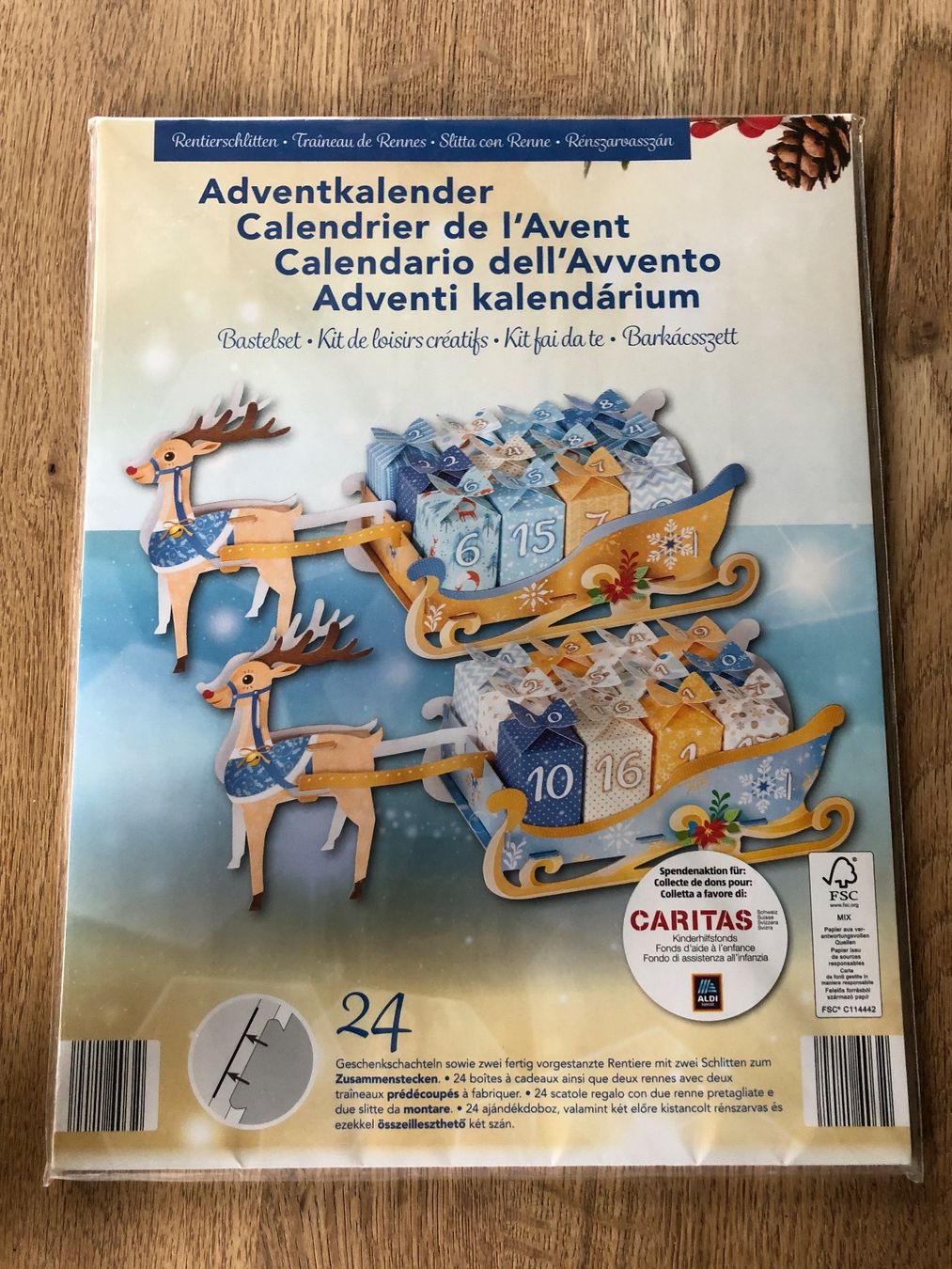 Kit bricolage: Adventskalender Bastelset – Nuovo e nell'imballaggio originale da Oberwil b.Büren venduto da holzschnitzu