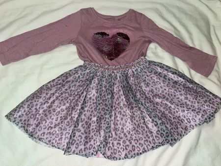 Interactive/pink/animal print sparkly dress 18-24 months