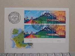 FDC Sechserblock Ceneri 2020, 2 x S126