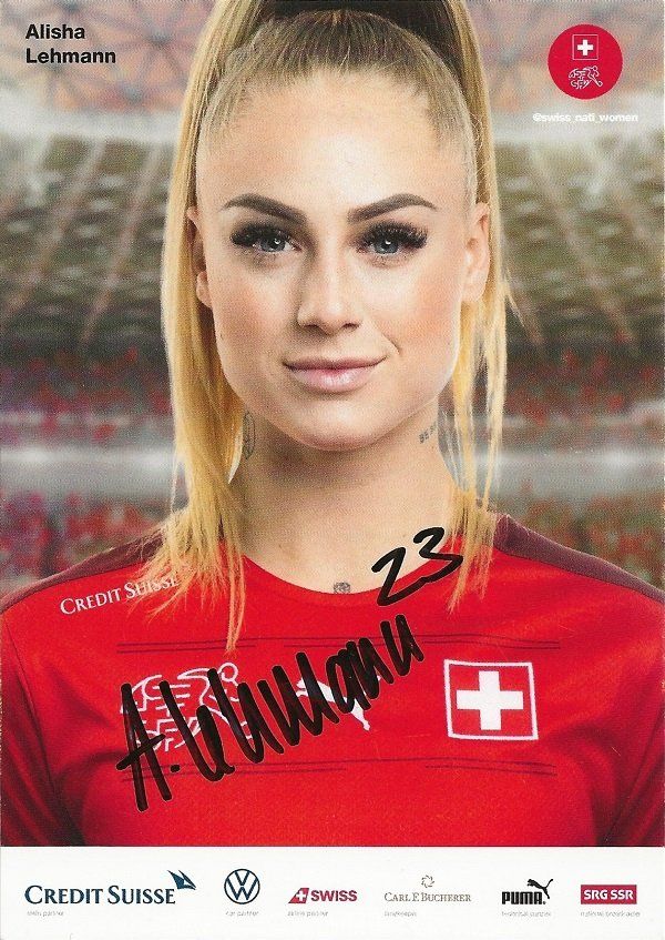 Autografi: Autogrammkarte Alisha Lehmann  2020 – Usato da Solothurn venduto da F1shop1