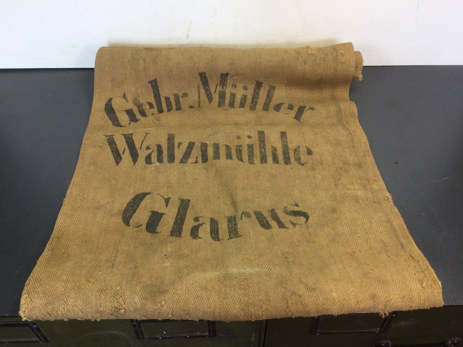 Werkzeuge: Alter Sack Jutesack Gebr. Müller Walzmühle Glarus – Gebraucht aus Wangen SZ von kuriosum12