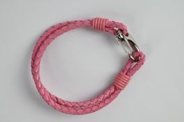 Lederarmband Naccari mit Verschlussöse, pink